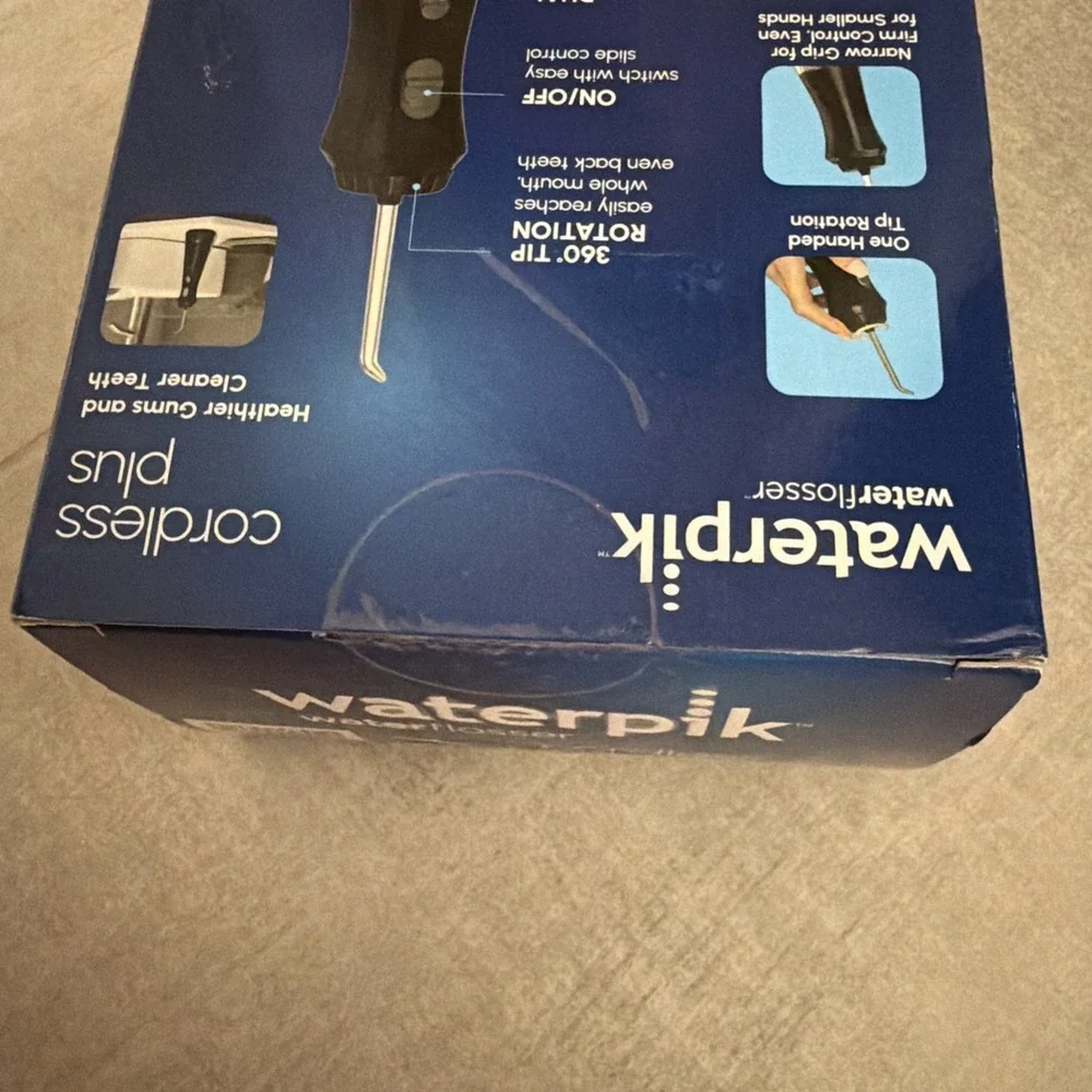 Waterpik Cordless Plus Water Flosser Rechargeable WP-462 BLACK NEW in box unopen